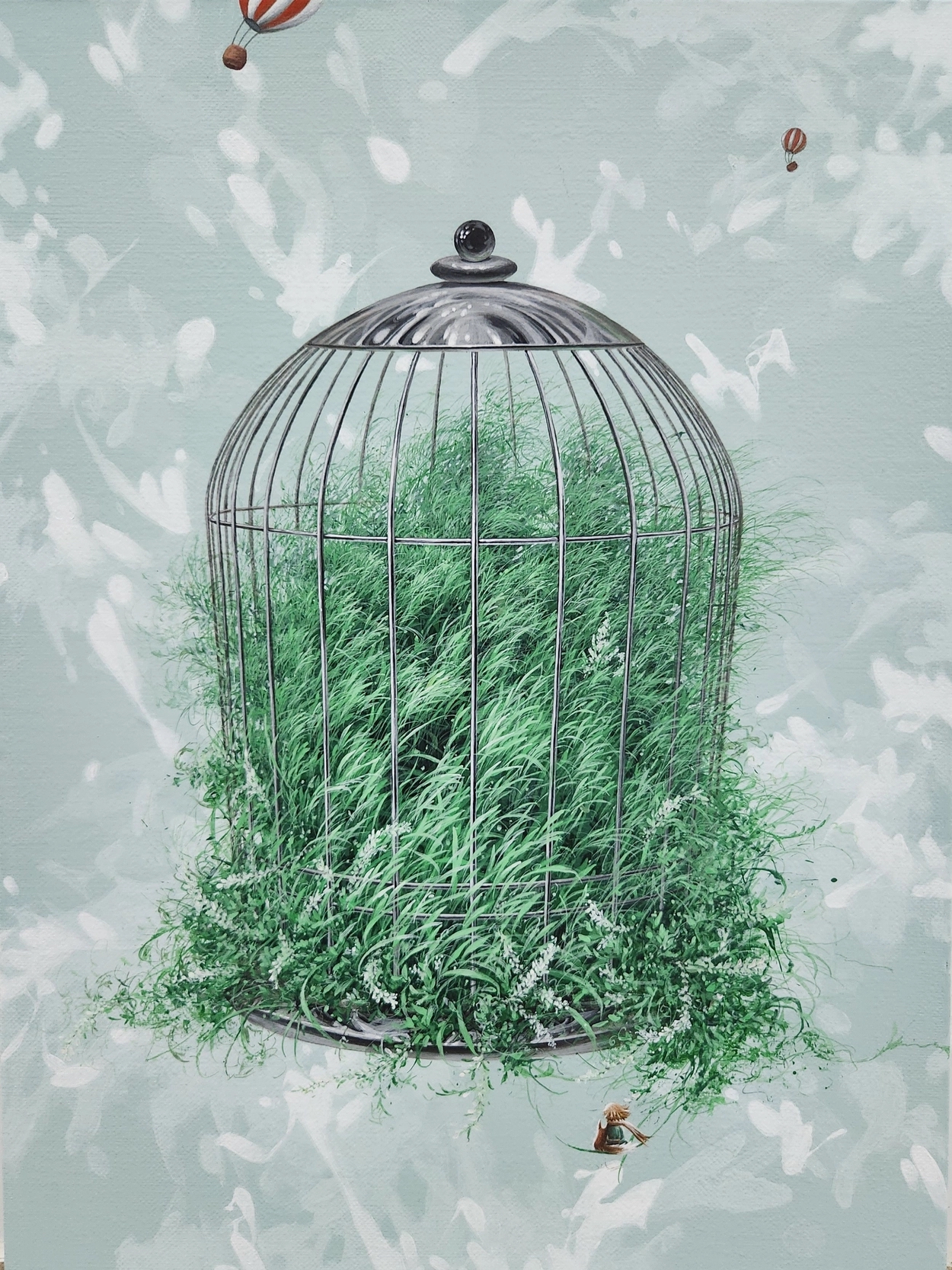 김종명 cage> acrylic on canvas, (33.4×45.5cm), 2025